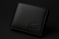 Black men's Lacoste leather wallet